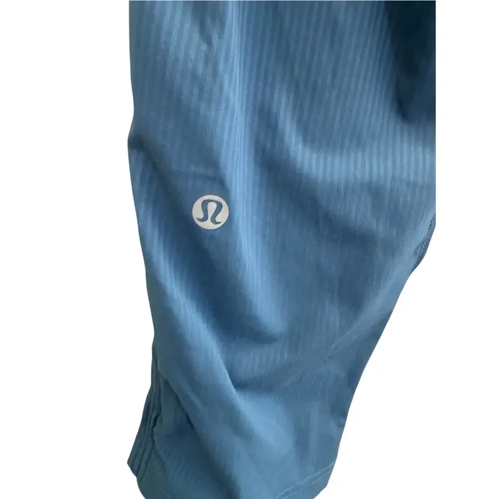 Lululemon Dance Studio Mid Rise Crop Jogger Pants 6 Blue Drawstring #NE178